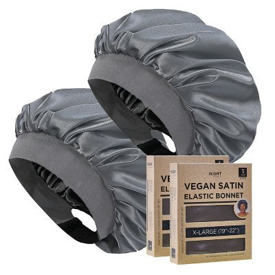 NIGHT Vegan Satin XL Bonnet, 2 pk.