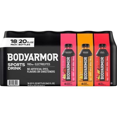BODYARMOR Sportgetränk-Mischpaket-Flaschen, 591 ml, 18er-Pack