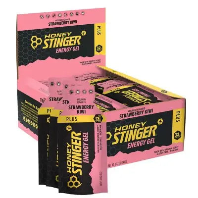 Honey Stinger Energy Gel, Strawberry Kiwi, 32mg Caffeine, 1.1 oz., 24 pk.
