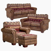 Sierra Mountain Lodge, Solid Wood, 4-Piece Living Room Set