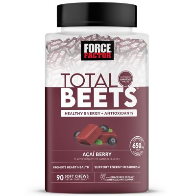 Force Factor Total Beets Soft Chews, Acai Berry, 90 ct.