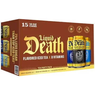 Liquid Death Flavored Iced Tea Variety Pack, 12 fl. oz., 15 pk.