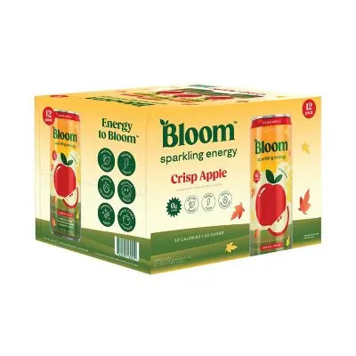 Bloom Sparkling Energy, Crisp Apple, 12 fl. oz., 12 pk.