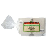 Kanak Sustainablesâ„¢ Sandwich Hinged Lid To Go Food Container 6" x 6" , 100 ct.