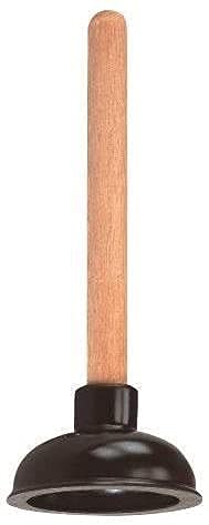 Rocky Mountain Goods Small Drain Plunger - Perfect Size for Unclogging Slow Sinks, Drains, Tubs and Showers - 9” Solid Wood Handle - Unclogs Sinks and Drains Better Than Toilet Plunger