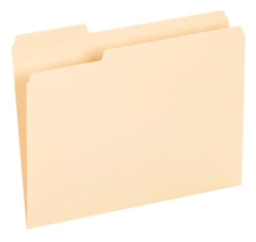 Pendaflex File Folders, Letter Size, 8-1/2" x 11", Classic Manila, 1/3-Cut Tabs in Left, Right, Center Positions, 100 Per Box (65213)