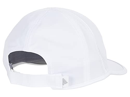 adidas Superlite Hat, Relaxed-fit Adjustable Workout Sports Cap, White/Silver Reflective/2.0, One Size