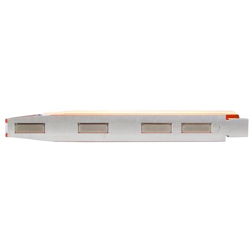 Klein Tools 935AB4V Level, 6-Inch Magnetic Torpedo and Conduit Level with 0/30/45/90 Degree Vials, V-Groove and Magnet Track, High Visibility Orange