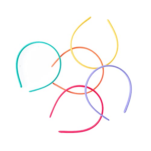 Goody Kids Ouchless Classic Headband , Assorted Colors - For All Hair Types - Beautiful Design for Instant Style - Pain-Free Hair Accessories for Boys, and Girls, 5 Count (Pack of 1)