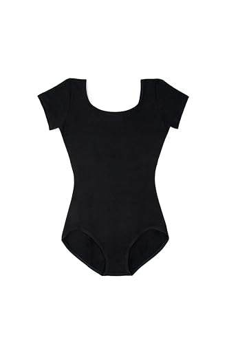 Capezio Women's Classic Short Sleeve Leotard,Black,Medium