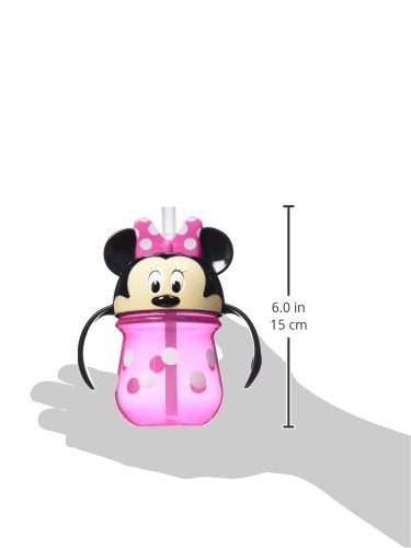 The First Years Disney Minnie Mouse Trainer Straw Cup - Disney Toddler Cups with Straw - 9 Months and Up - 7 Oz