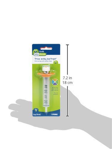 EZY DOSE Kids Baby Oral Syringe & Dispenser, True Easy Design for Liquid Medicine,Tylenol, Motrin, Easy to Administer, Accurate Dosing,10 mL/2 TSP Color Coded, BPA Free