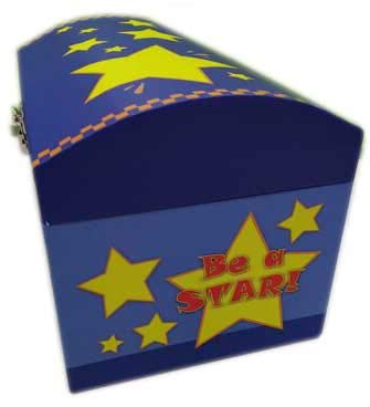 My Tiny Treasures Box Company Treasure Chest Box Desktop Size 10"x6"x6" for Teachers and Classroom Toy Prizes Awards for Star Students