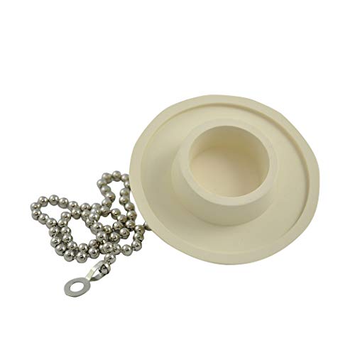 Danco 80783 Fit-All Rubber Stopper, Tub Drain, White