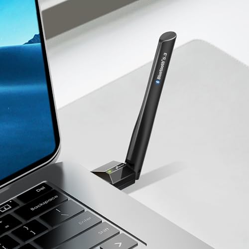 TP-Link USB Bluetooth Adapter for PC, Bluetooth 5.3 Long Range Receiver, Plug and Play, Adjustable Antenna, Supports Windows 11/10/8.1/7 for Desktop, Laptop, PS5/PS4/Xbox Controller (UB500 Plus)