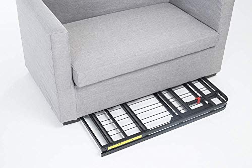 Amazon Basics Bed Frame with Storage, Foldable Metal Platform, Sturdy Steel, No Box Spring Needed, 14 inches High, Tool-Free Setup, Full Size, Black