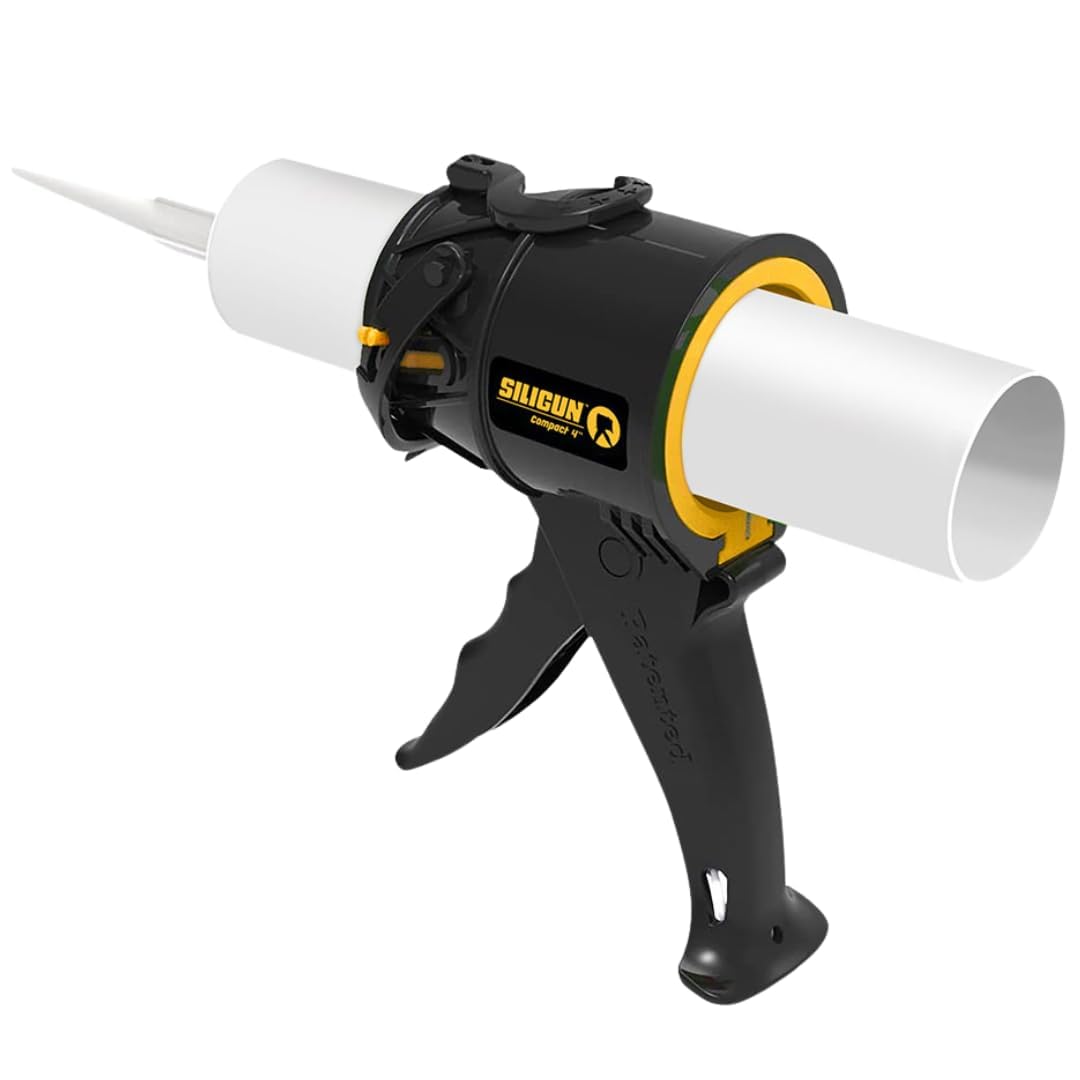 SILIGUN Gen-3 Compact Caulking Gun - No Drip Caulk Gun - Patented Design - Lightweight ABS Frame - Works with All 10 oz Tubes