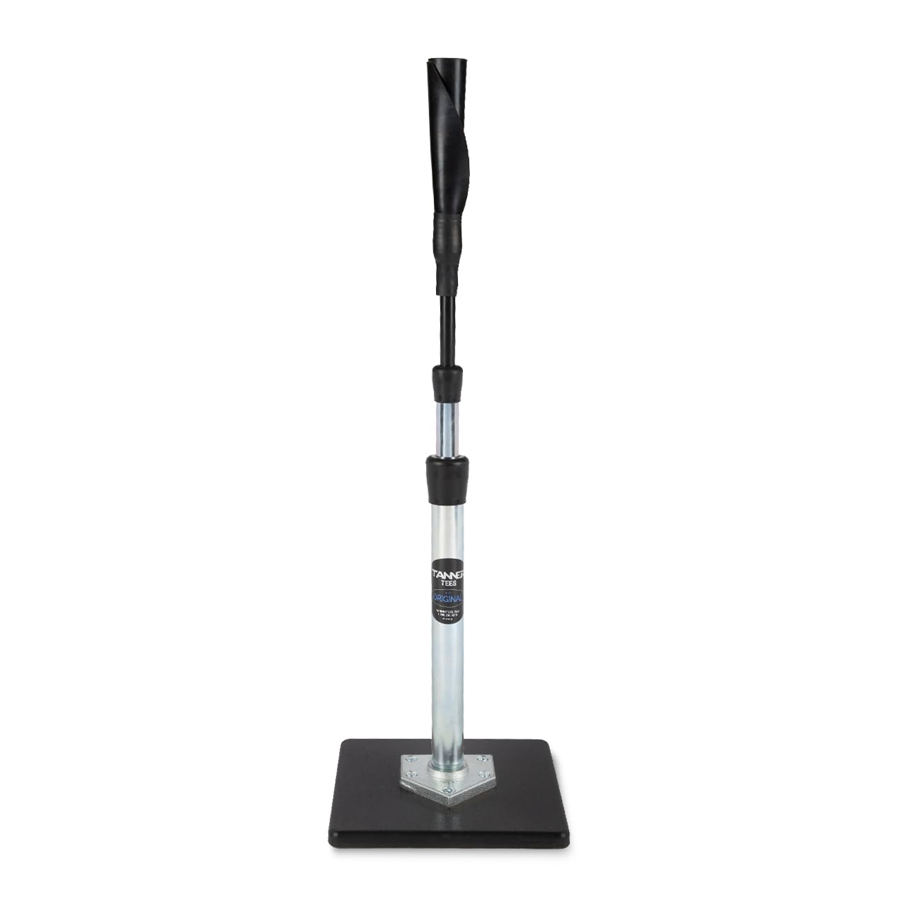 Tanner Tee The Original Batting Tee - Adjustable Pro Hitting Tee for Baseball & Softball, Steel Shaft, Composite Base, Hand-Rolled Rubber Top, 26"-43" Height