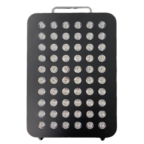 BestQool Red Light Therapy, Dual Chip Clinical Grade LED Device with Near-Infrared Light 660nm 850nm High Power Panel, Ideal for Body, Face, Recovery, Improve Sleep, Skin Health, 105W (Black 60)