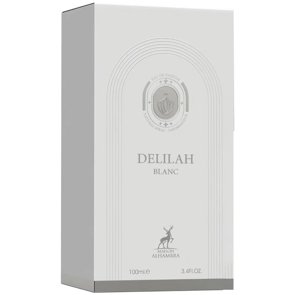 Maison Alhambra Delilah Blanc – Citrus, Amber, Floral, Musky – Eau de Parfum Spray Long-Lasting Fragrance for Women, 3.4 Ounce / 100 ml