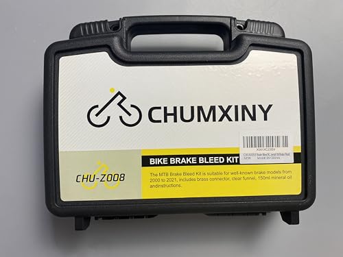 CHUMXINY Brake Bleed Kit for Shimano, TEKTRO, TRP Hydraulic Disc Brakes. Bicycle Hydraulic Brake Bleed Kit Includes Brass Connector, 150ML Mineral Oil Brake Fluid
