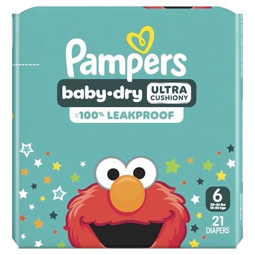 Pampers Diapers - Baby Dry - Size 6, 21 Count, Absorbent Disposable Infant Diaper (Packaging May Vary)