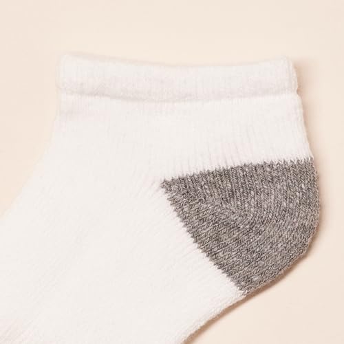 Amazon Essentials Unisex Toddlers' Cotton Low Cut Cushioned Sock, 14 Pairs, White/Grey, 4-5T