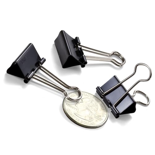 Officemate Small Binder Clips, Black, 12 Boxes of 1 Dozen Each (144 Total) (99020)
