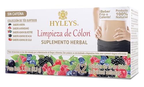 Hyleys Colon Cleanse Tea Assorted Flavors - 42 Tea Bags (1 Pack)
