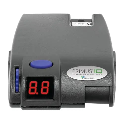 Tekonsha 90160 Primus IQ, Proportional Brake Controller for Trailers with 1-3 Axles, compatible with Ford, GM, Chevy, Dodge, RAM, Toyota, Jeep. Wiring Harness Sold Separately.