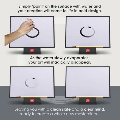 Buddha Board – The Original Water Painting Board for Mindfulness & Creativity – Unique Gift for Artists, Adults & Kids – Mess-Free Zen Art Supplies