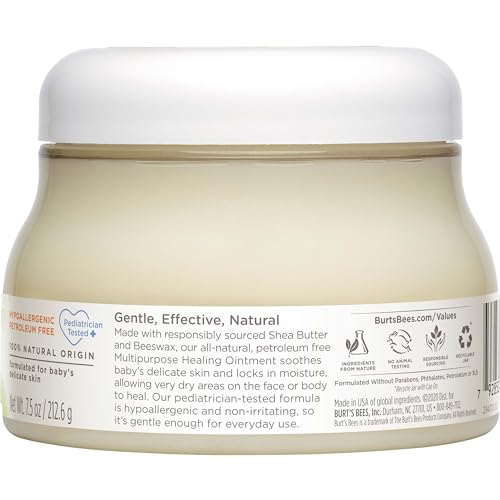 Burt's Bees Baby 100% Natural Multipurpose Ointment, Face & Body Baby Ointment – 7.5 Ounce Tub