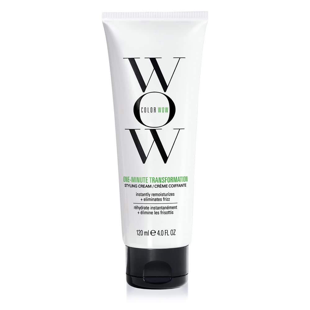 COLOR WOW One Minute Transformation - Instant frizz fix| Nourishing styling cream smooths, tames + defrizzes on the spot, Avocado oil + Omega 3's hydrate, repair for silkier, smoother texture