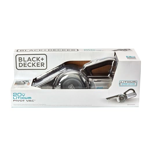 BLACK+DECKER dustbuster PIVOT VAC Handheld Vacuum Cordless, Hand Vacuum for Dorm, Car and Home, Portable with Crevice Tool and Pivot Nozzle (BDH2000PL)