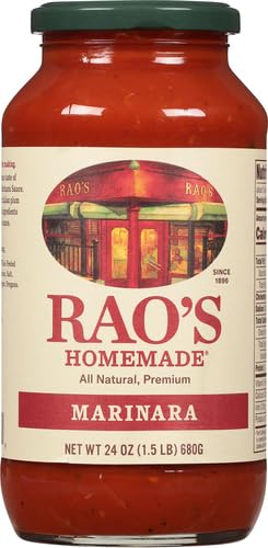 Rao's Homemade Marinara Sauce, 24 oz, All Purpose Tomato Sauce, Pasta Sauce, Carb Conscious, Keto Friendly, All Natural, Premium Quality, With Italian Tomatoes & Olive Oil