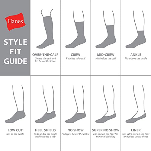 Hanes Boys Socks, Double Tough Cushioned Ankle And No Show, 12-pair Packs Athletic-socks, Ankle - White/Grey Bottom - 12 Pack, Medium US