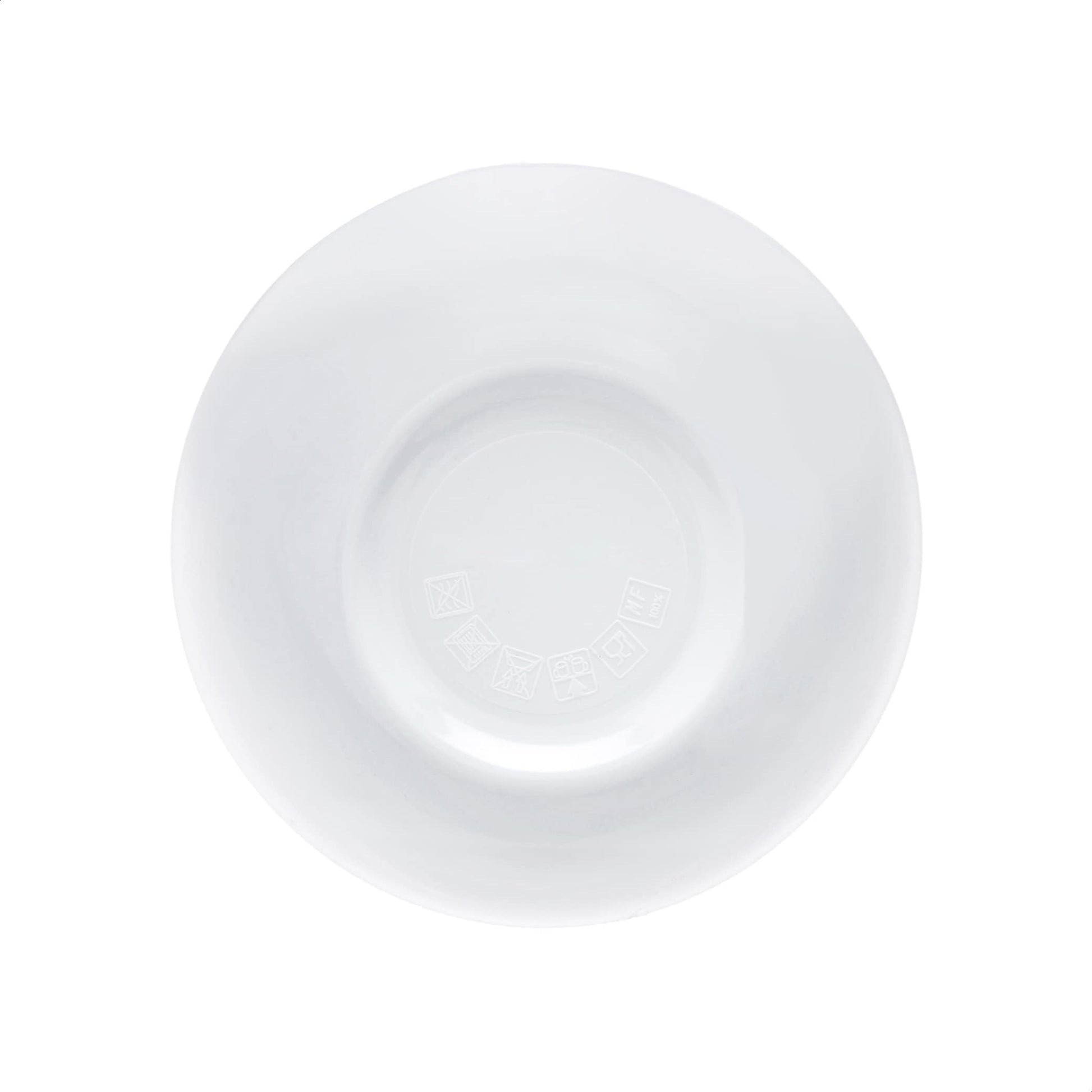 Amazon Basics Round Melamine Bowl, 8 oz, White, 6 Piece Set (Previously AmazonCommercial brand)