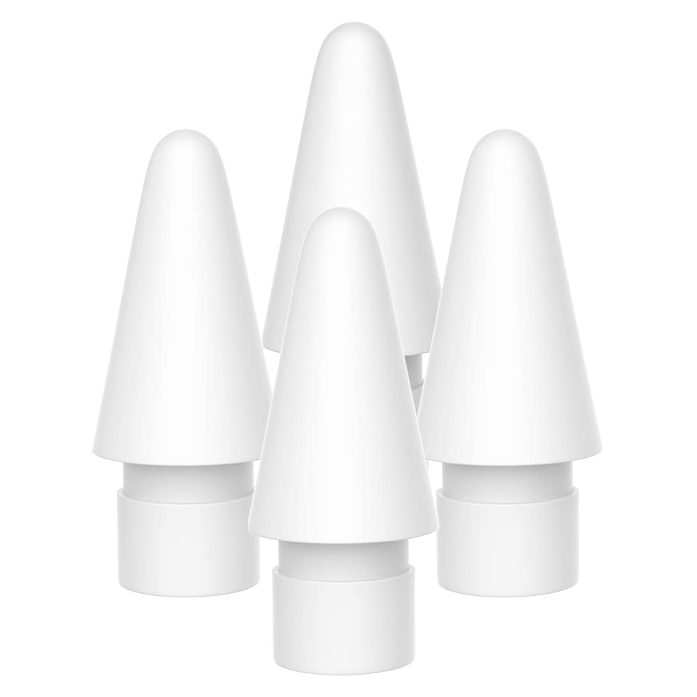 Replacement Tips Compatible with Apple Pencil 2 Gen iPad Pro Pencil - iPencil Nib for iPad Pencil 1 st/Pencil 2 Gen White 4 Pack (White 4 Pack)