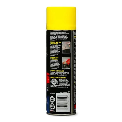 Stoner Car Care 91154 Tarminator Tar, Sap, and Asphalt Remover Spray - Fast Acting Tar and Tree Sap Remover for Cars, Trucks, RVs, Motorcycles, Boats - Safe on Paint, Clear Coat, and Chrome - 10 oz