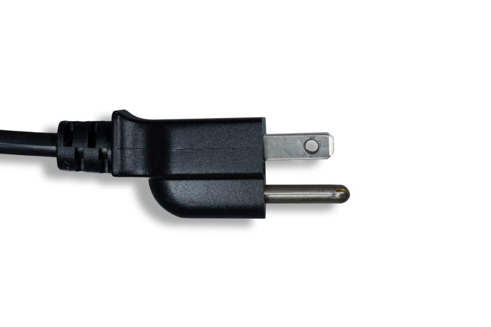 Cablelera Power Cord Extension and Splitter, NEMA 5-15P to NEMA 5-15R x 2, 16 AWG, 13A, 125V (ZWACPQAG-14) Black