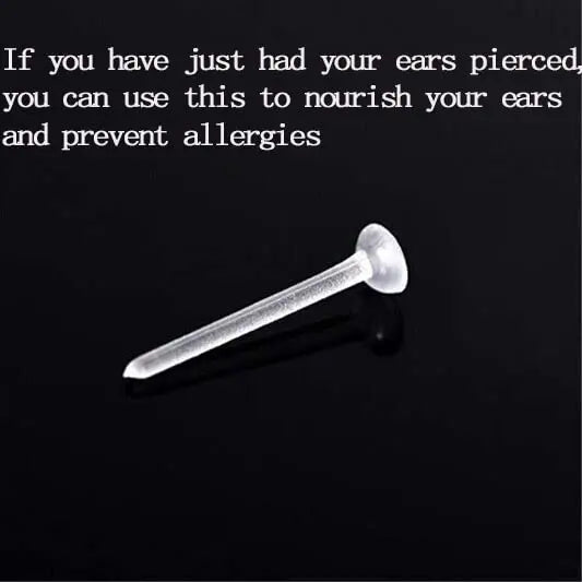 Plastic Earrings,Clear Earrings Clear Post Earring Posts and Backs Silicone Stud 100 Pairs Back Blank Pins Stud…