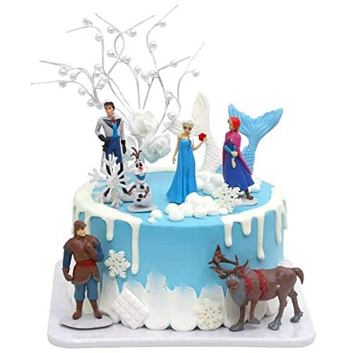 Frozen cake topper Figures Set 6Pcs Frozen cake decorations for Frozen party supplier birthday