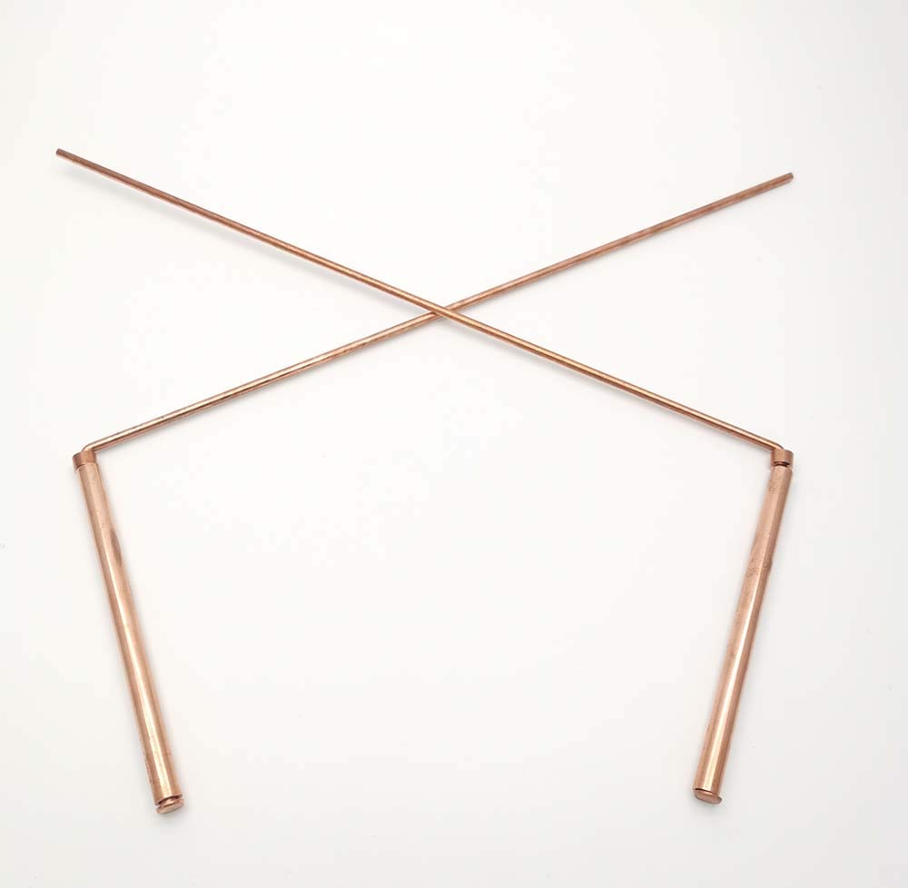 Spirit Hunter 99.9% Copper Dowsing Rod- 2PCS Divining Rods with Bag - Detect Gold, Water, Ghost Hunting etc.