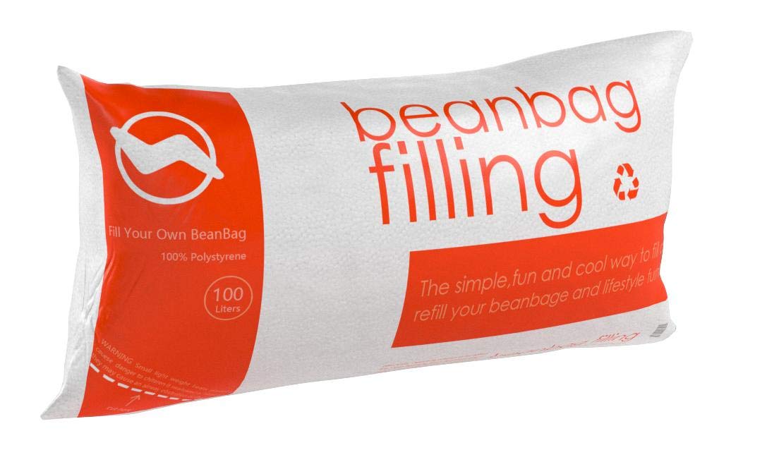 Big Joe Bean Refill Polystyrene Beans for Bean Bags or Crafts, 100 Liters