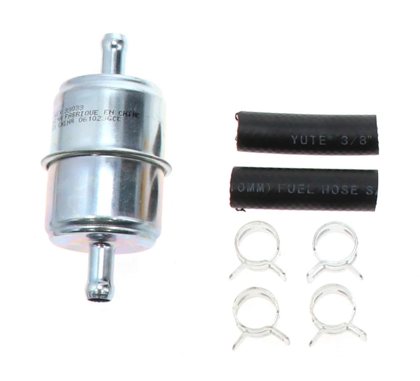WIX 33033 Universeller Inline-Kraftstofffilter mit 3/8-Zoll-Klemmanschluss für Ein- und Ausgang, max. Druck 60 PSI