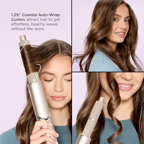 Shark HD430 FlexStyle Air Styling & Drying System, Powerful Hair Dryer Brush & Multi-Styler with Auto-Wrap Curlers, Paddle Brush, Oval Brush, Concentrator Attachment, Stone