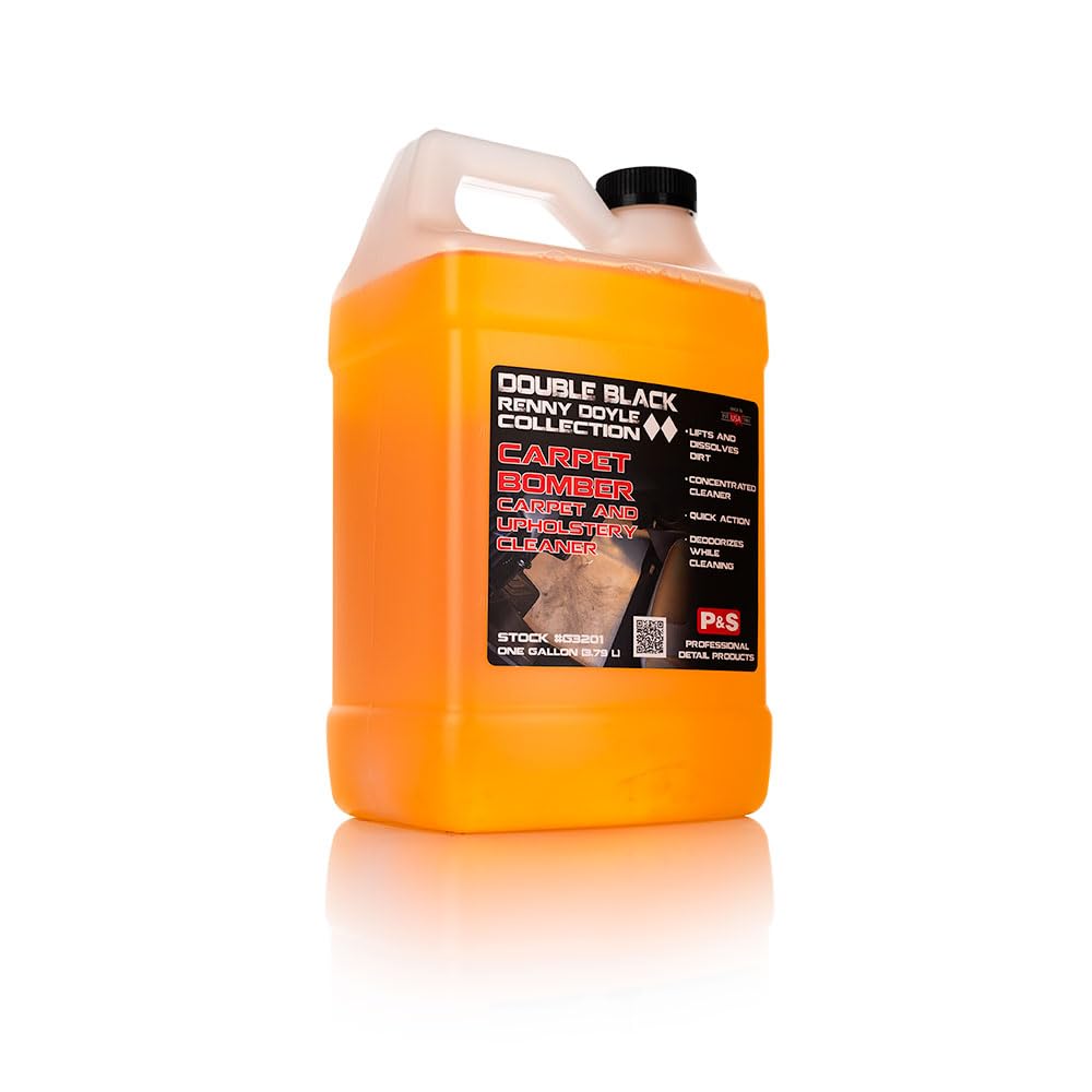 P & S PROFESSIONAL DETAIL PRODUCTS Carpet Bomber - Professional Upholstery Cleaner, Citrus-Based Formula, Removes Grease, Dirt & Odors, Highly Dilutable, Safe for Engines & Wheel Wells - 1 Gallon
