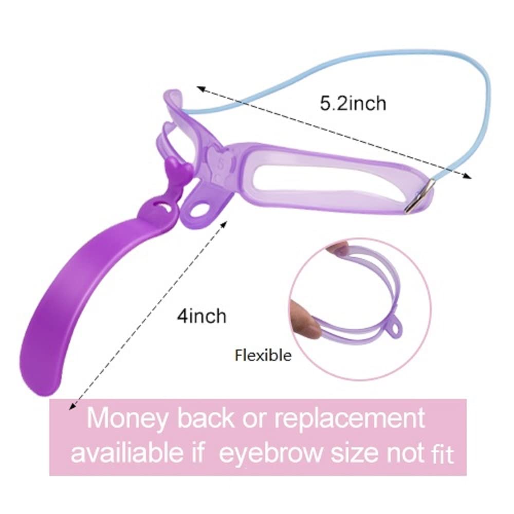 Amariver Eyebrow Stencils, Eyebrow Template, Eyebrow Shaping Kit,8 Styles Reusable Eyebrow Stencil with Handle and Strap, Washable