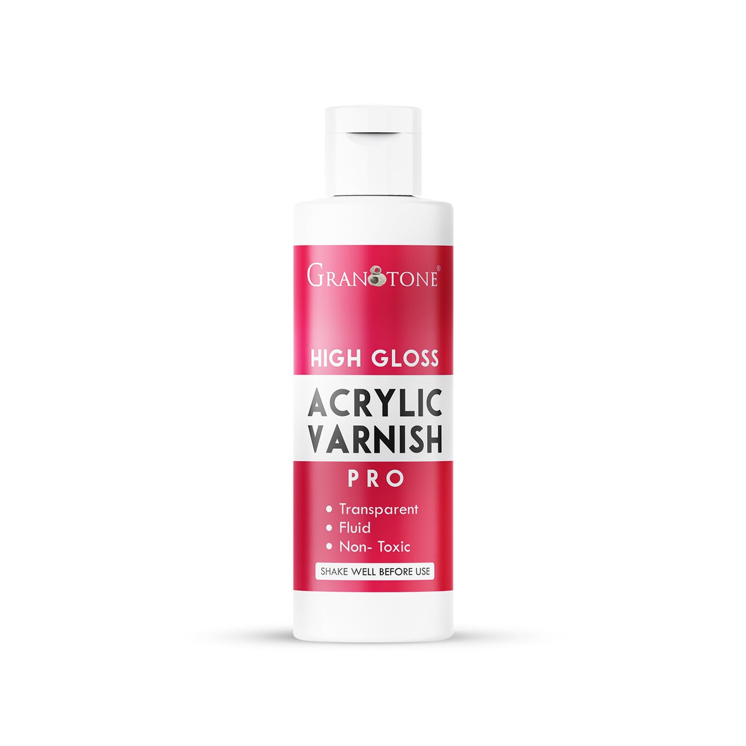 GRANOTONE Acrylic Artist's Varnish | High Gloss Finish | Non-Yellowing | Non-Toxic | Anti-Crazing | for Pro Artists, Hobby Painters & Kids | Made in India | 100 ML (3.38 fl oz)