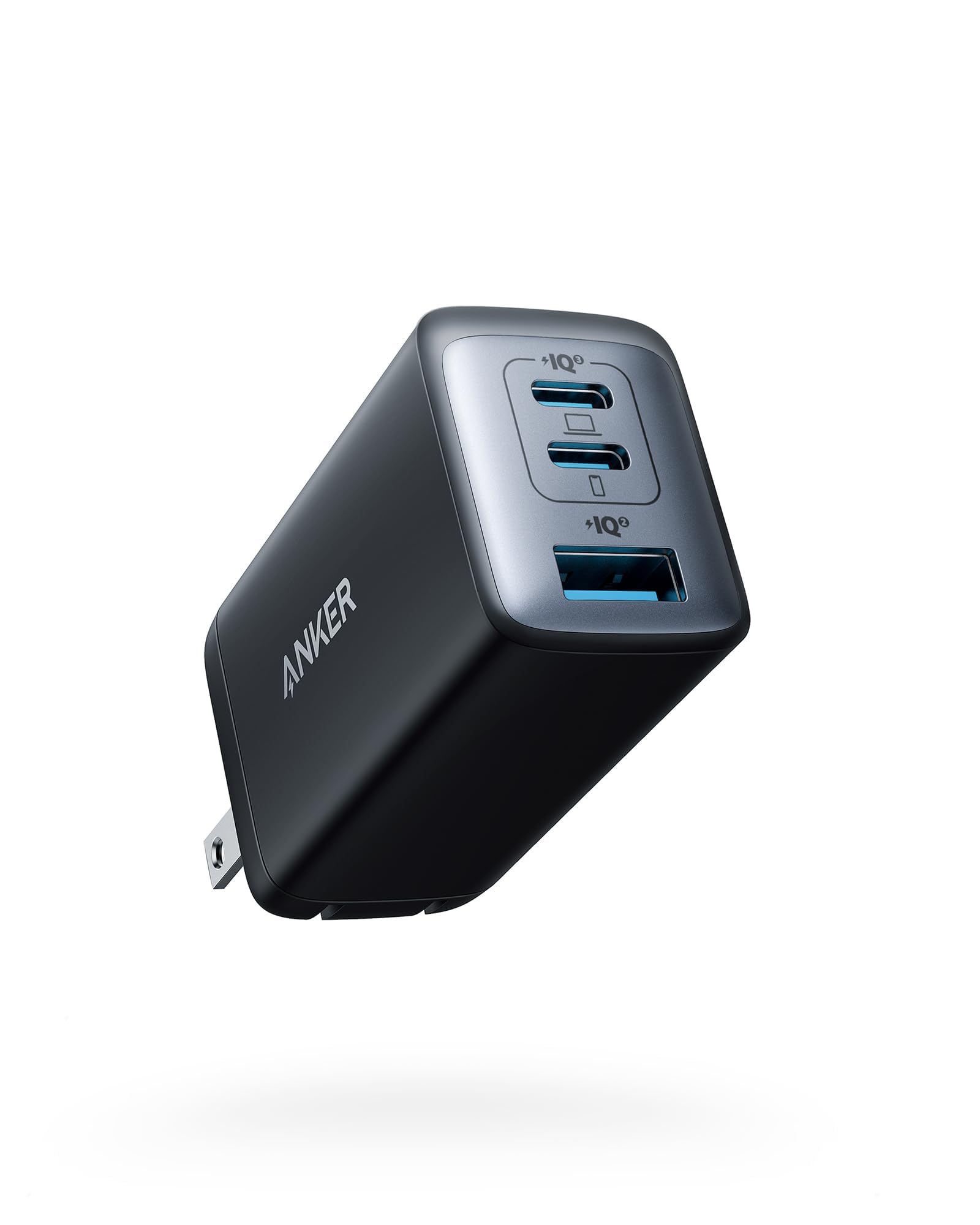 Anker USB C Charger(Nano II 65W), PPS 3-Port Fast Compact Foldable Wall Charger for MacBook Pro/Air, iPad Pro, Galaxy S20, Dell XPS 13, Note 20/10+, iPhone 16/16 Pro, Steam Deck, and More